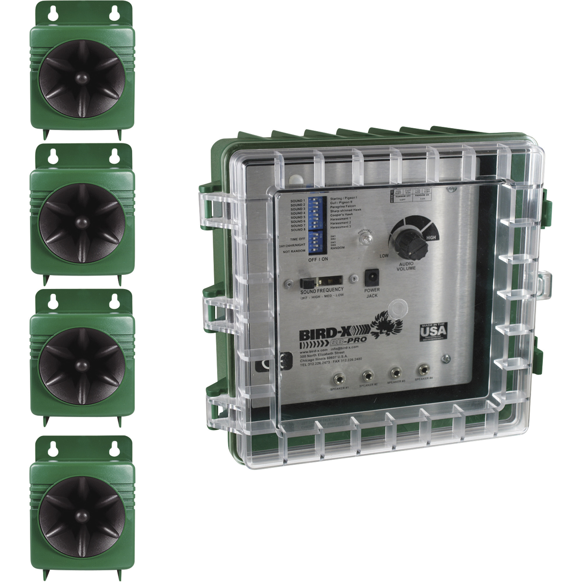 Bird-X Sonic/Ultrasonic Bird Repeller, Model# BB-PRO